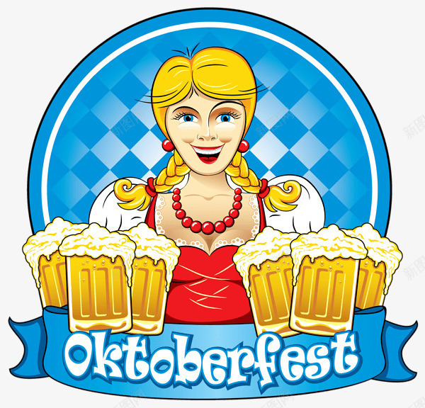 卡通啤酒节LOGO图标png_新图网 https://ixintu.com 啤酒 啤酒节 慕尼黑 慕尼黑啤酒节