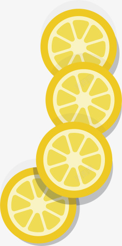 新鲜柠檬片矢量图素材