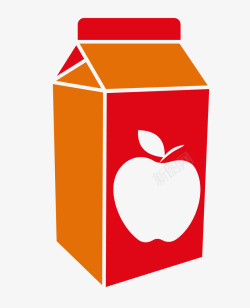 一盒苹果汁素材