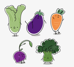 卡通蔬菜图素材