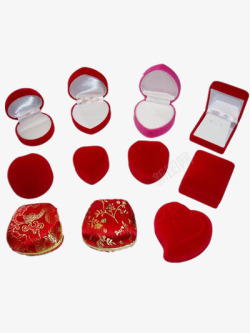 红色婚庆首饰盒素材