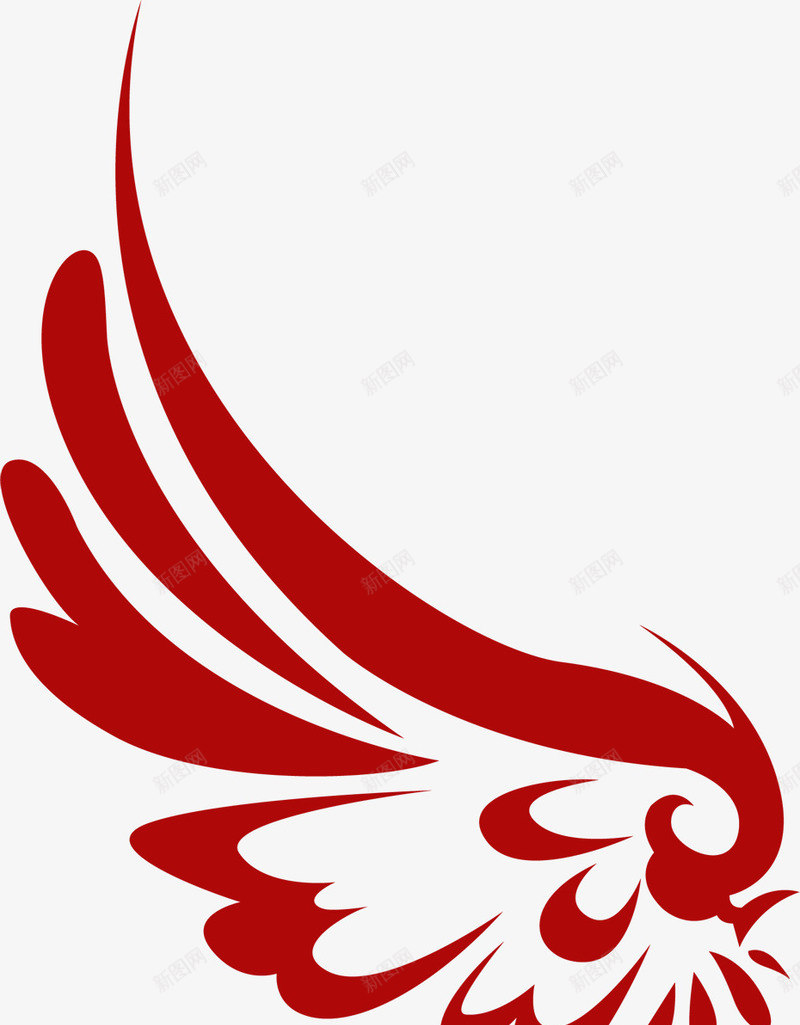 红色彩绘翅膀创意png免抠素材_新图网 https://ixintu.com 创意 彩绘 红色 翅膀