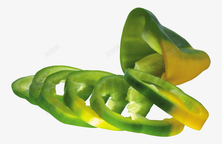 切好的新鲜青椒png免抠素材_新图网 https://ixintu.com 产品实物 免费png 免费png素材 绿色 绿色食品 蔬菜 食物