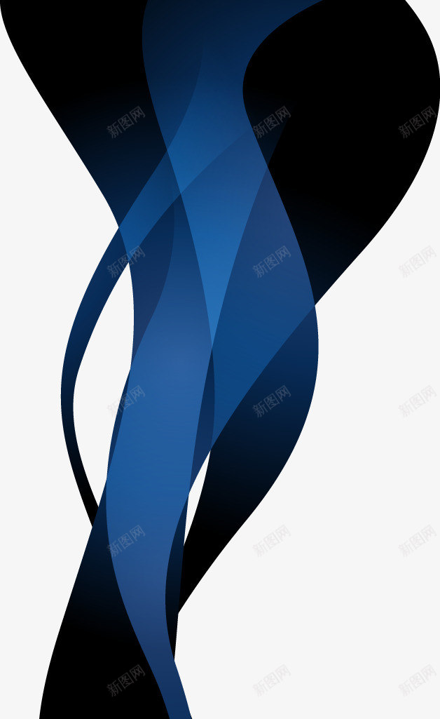 蓝色科技抽象几何曲线png免抠素材_新图网 https://ixintu.com 几何 抽象 曲线 科技 蓝色