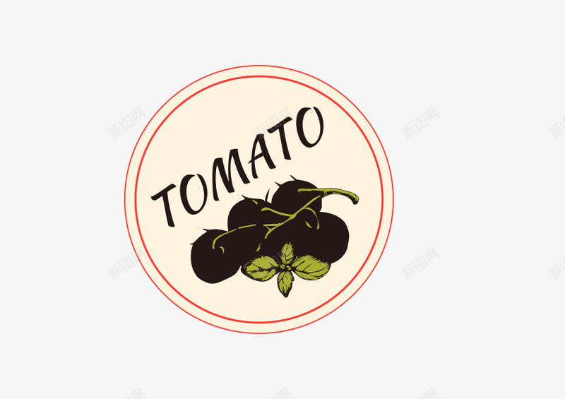 西红柿矢量图图标ai_新图网 https://ixintu.com logo tomato 商标 蔬菜 矢量图