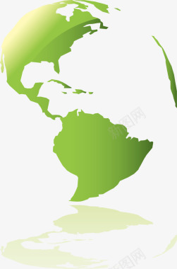 绿色创意地球图标矢量图图标