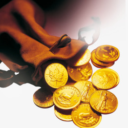金融概念黄金金币图高清图片