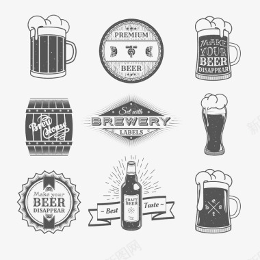啤酒节标图标图标