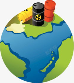 核废料污染地球素材