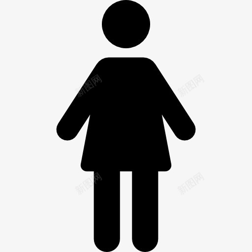 一个女人图标png_新图网 https://ixintu.com 人 女性 性别 粘人 裙子