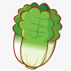 扁化蔬菜卡通逼真的大白菜高清图片