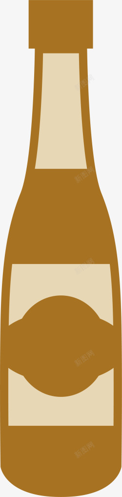 棕色酒瓶素材