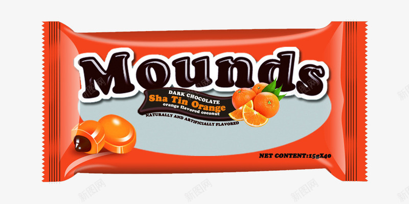 mounds夹心糖果png免抠素材_新图网 https://ixintu.com 产品实物 巧克力夹心 甜食 糖果 零食