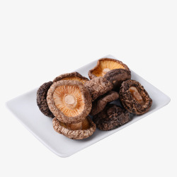 一盘蘑菇干香菇装饰高清图片