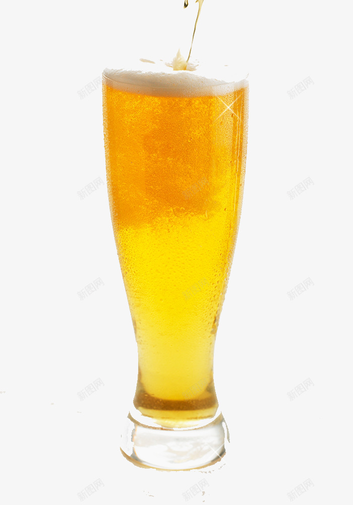玻璃杯装啤酒png免抠素材_新图网 https://ixintu.com 啤酒 啤酒高清大图 扎啤 果啤 玻璃杯