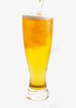 玻璃啤玻璃杯装啤酒高清图片