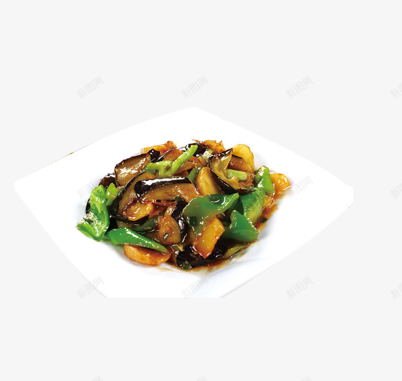 美味地三鲜png免抠素材_新图网 https://ixintu.com 产品实物 家常菜 绿色 蔬菜 辣椒 青椒