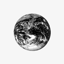 地球地貌展示自然地貌的黑白地球图案高清图片