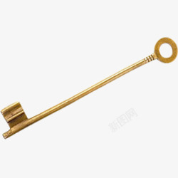 细长的黄金锁匙素材