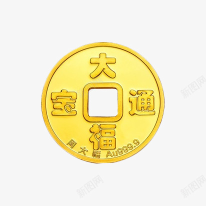 周大福福星宝宝金币png免抠素材_新图网 https://ixintu.com 产品实物 周大福 大福通宝 金币 金章 黄金