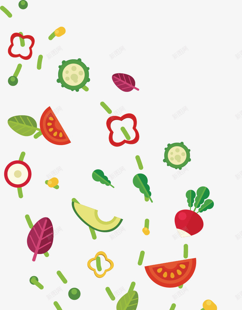 健身营养膳食png免抠素材_新图网 https://ixintu.com 创意营养图 膳食 营养 蔬菜