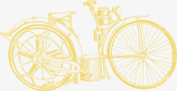 彩色环保瓶子图片下载手绘复古蒸汽动力朋克自行车矢量图高清图片