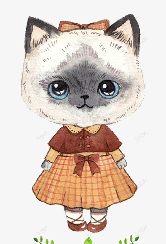 穿衣服的猫咪png免抠素材_新图网 https://ixintu.com PNG 手绘 猫咪 衣服