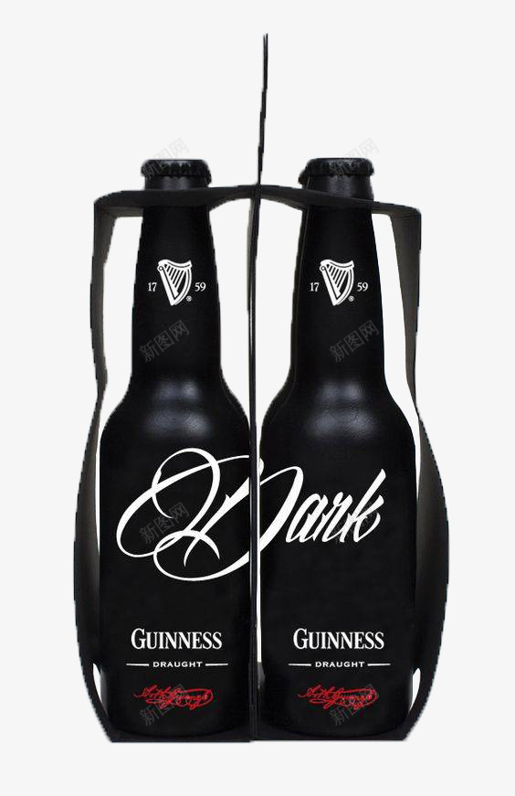 个性啤酒瓶png免抠素材_新图网 https://ixintu.com 两个连体啤酒瓶 个性 啤酒瓶 黑色