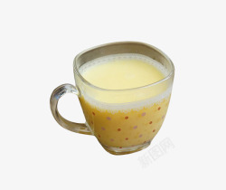 斑点花纹杯玉米汁素材