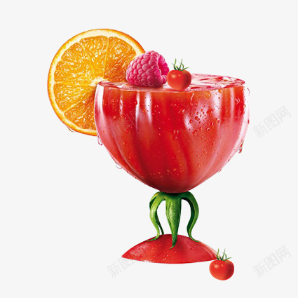 创意西红柿杯子psd免抠素材_新图网 https://ixintu.com 创意 创意西红柿杯子 杯子 橙子 水果 蔬菜 西红柿