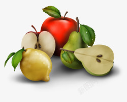 苹果核梨子素材