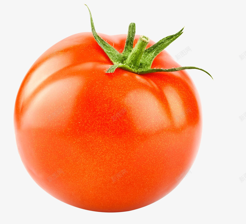 一个西红柿psd免抠素材_新图网 https://ixintu.com 新鲜 红色 美食 蔬菜 西红柿