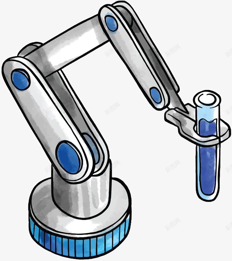 灰色实验机械手臂矢量图ai免抠素材_新图网 https://ixintu.com 人工智能 手臂 机械手臂 机械臂 矢量png 科技感 矢量图