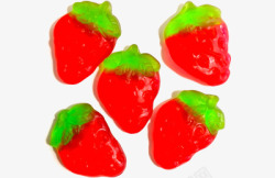 糖胶草莓软糖高清图片