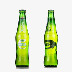 啤酒品牌嘉士伯啤酒两瓶高清图片