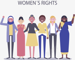 国际女性协会世界各地女性权利矢量图高清图片