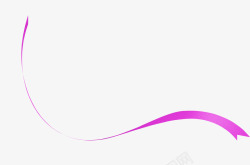 紫色简约绸带曲线装饰图案素材