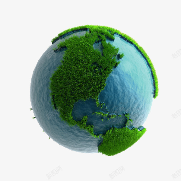 创意绿色草皮地球png免抠素材_新图网 https://ixintu.com 创意 地球 环保 绿色 草皮