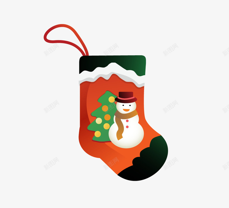 圣诞袜png免抠素材_新图网 https://ixintu.com 圣诞元素 圣诞礼品 圣诞袜 圣诞雪人