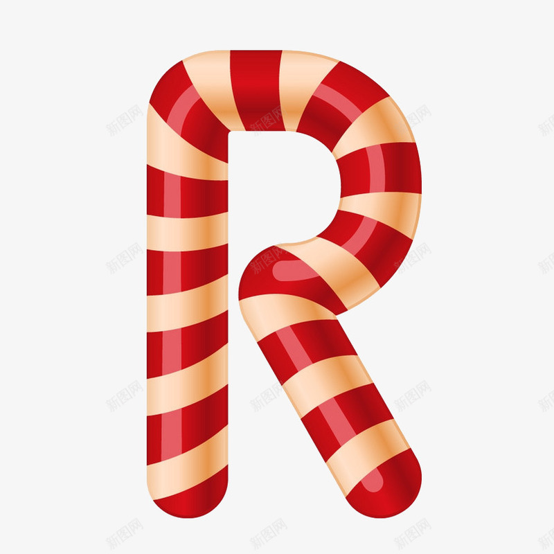 糖果字母Rpng免抠素材_新图网 https://ixintu.com 圣诞节字母 大写字母 字母R 糖果字母 艺术字母