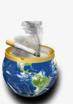 环保公益广告吸烟有害地球高清图片