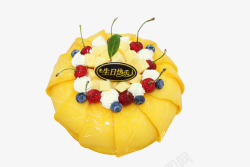 生日蛋糕牌大片芒果酸奶蛋糕高清图片