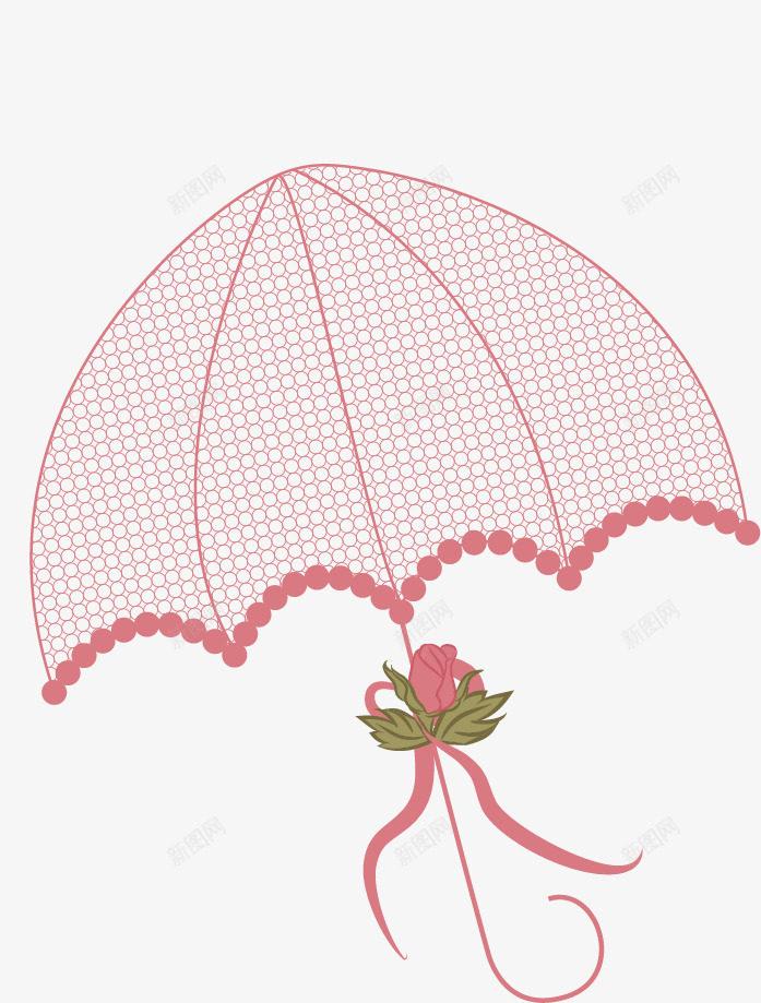 女性日常用品png免抠素材_新图网 https://ixintu.com 女士用品 红色 花卉 遮阳伞 雨伞