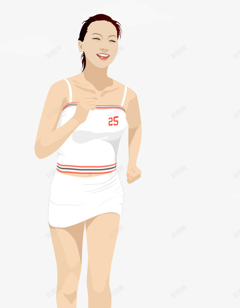跑步的女性png免抠素材_新图网 https://ixintu.com 女性 漂亮 短袖 笑容 跑步 长跑