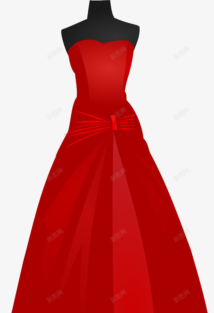 红色的婚纱png免抠素材_新图网 https://ixintu.com 女性 婚纱 模特 红色 裙子