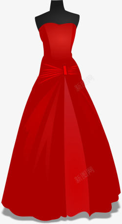 红色的婚纱素材