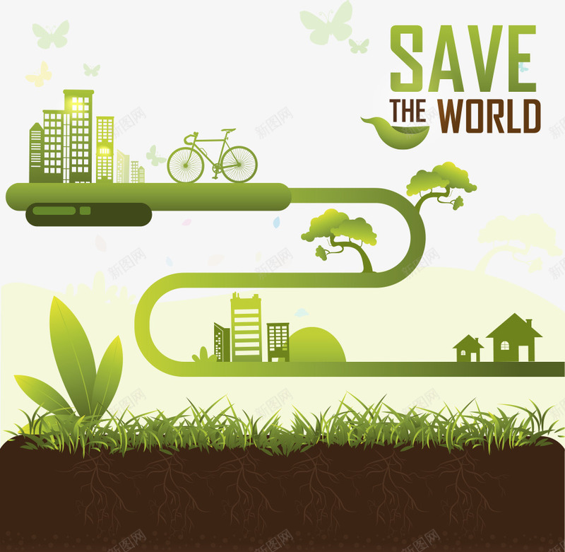 拯救地球矢量图ai免抠素材_新图网 https://ixintu.com 公益 地球 拯救地球 环保 绿色环保 节约能源 节能 矢量图