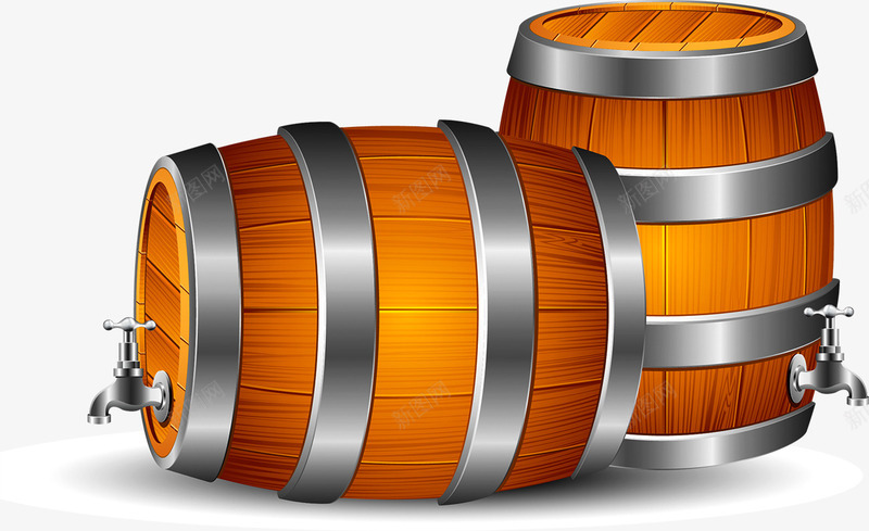 啤酒木桶png免抠素材_新图网 https://ixintu.com 啤酒 木桶 进口 酒桶