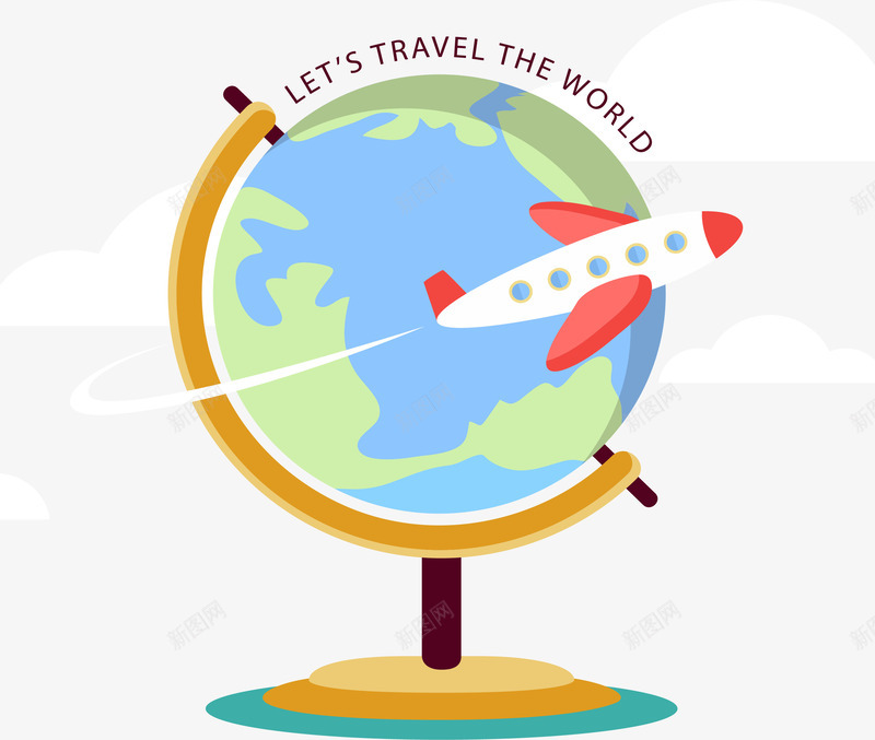 让我们一起去旅行png免抠素材_新图网 https://ixintu.com 地球仪 毕业旅行 环球旅行
