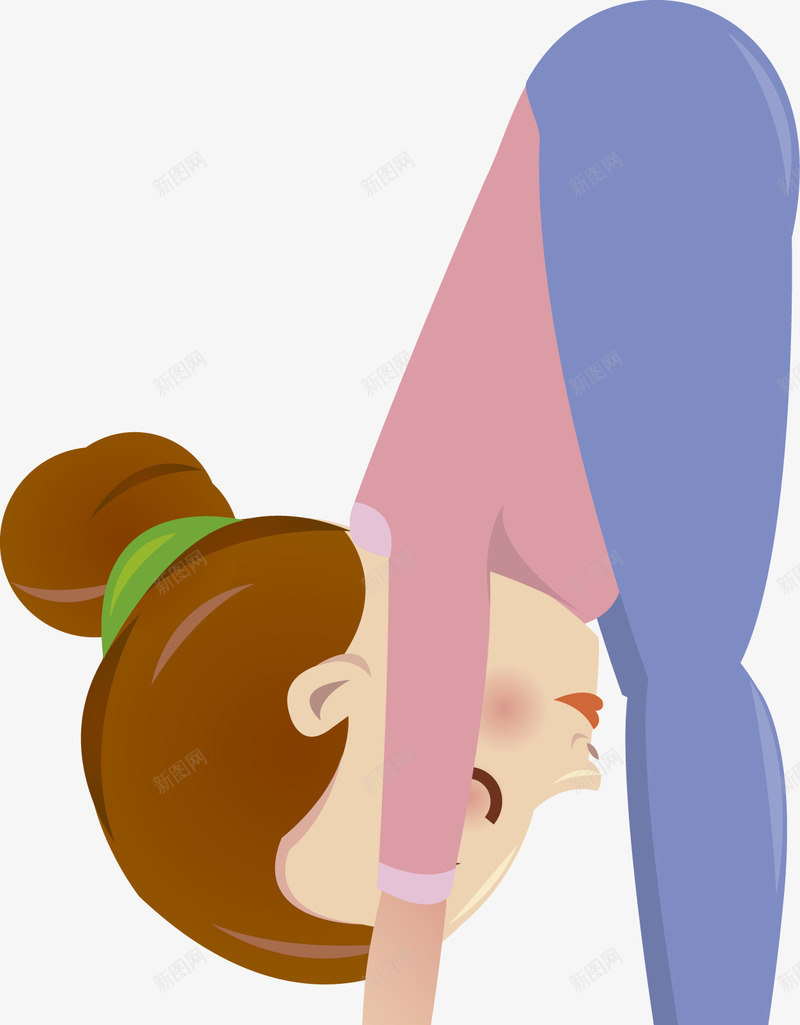唯美瑜伽健身插画png免抠素材_新图网 https://ixintu.com 健康 健身 妇女女性 成年人 锻炼